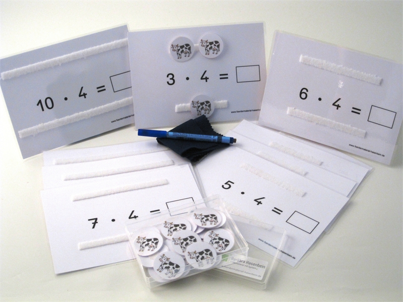 1 x 4 - Aufgaben legen