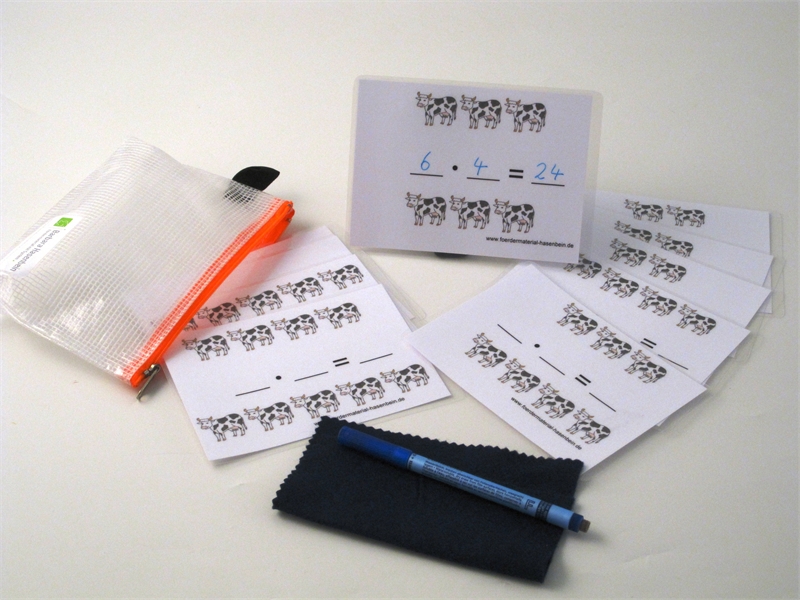 1 x 4 - Aufgaben schreiben