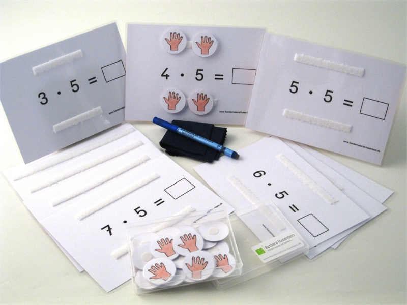 1 x 5 - Aufgaben legen