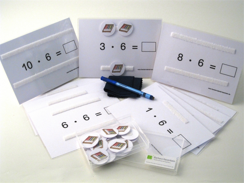 1 x 6 - Aufgaben legen