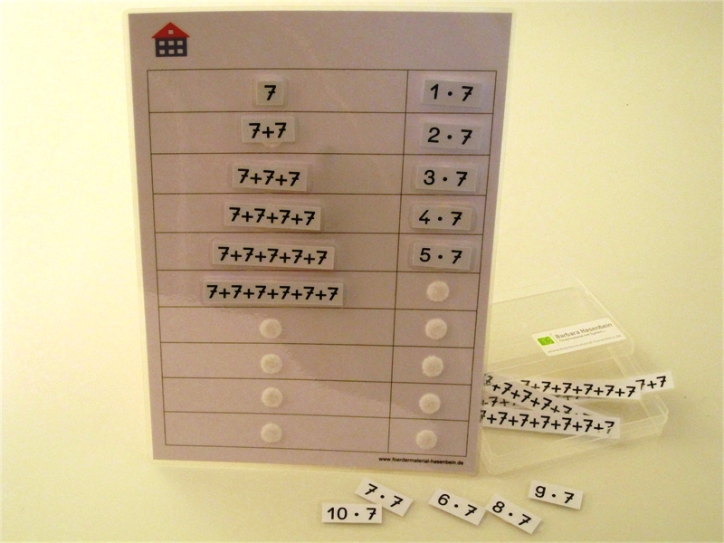 1 x 7 - Plus- und Malaufgaben