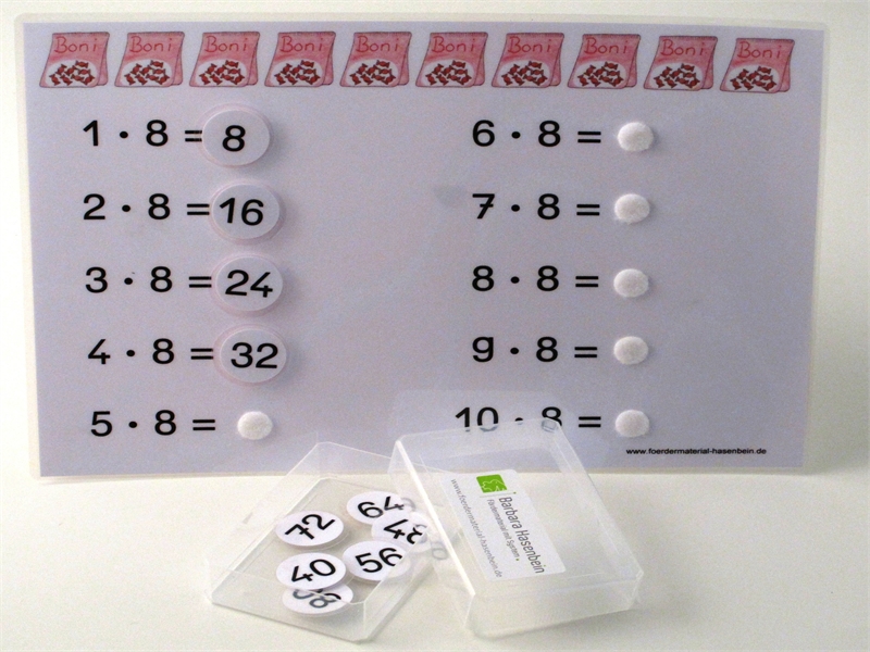 1 x 8 - Aufgabenkarte