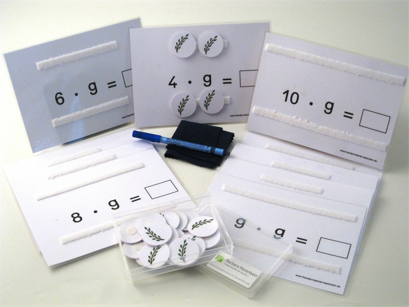 1 x 9 - Aufgaben legen