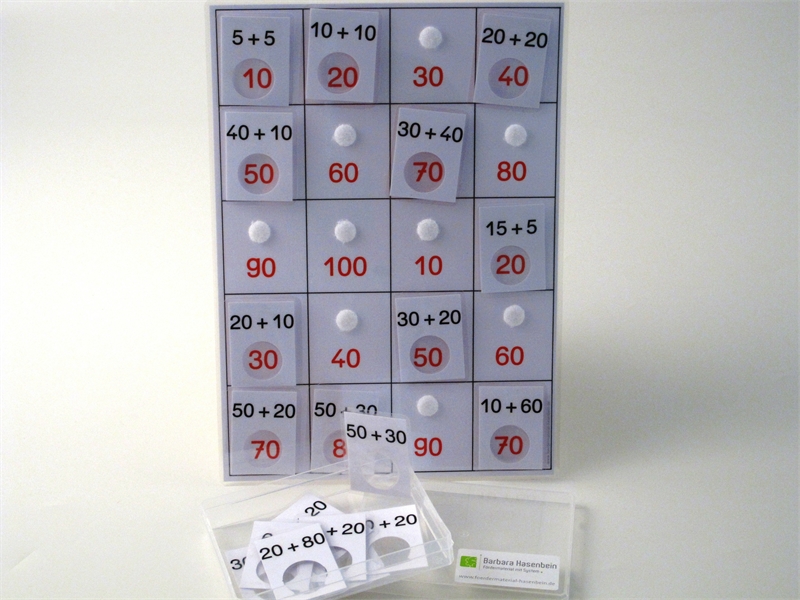 Additionslotto bis 100 (2 glatte Zehner)