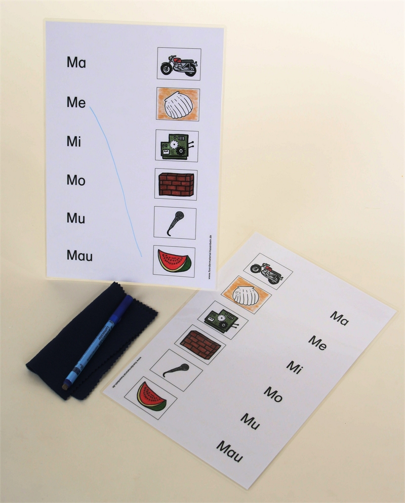 Anfangssilben lesen - M