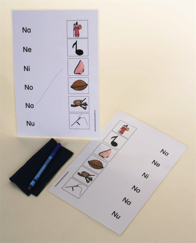 Anfangssilben lesen - N