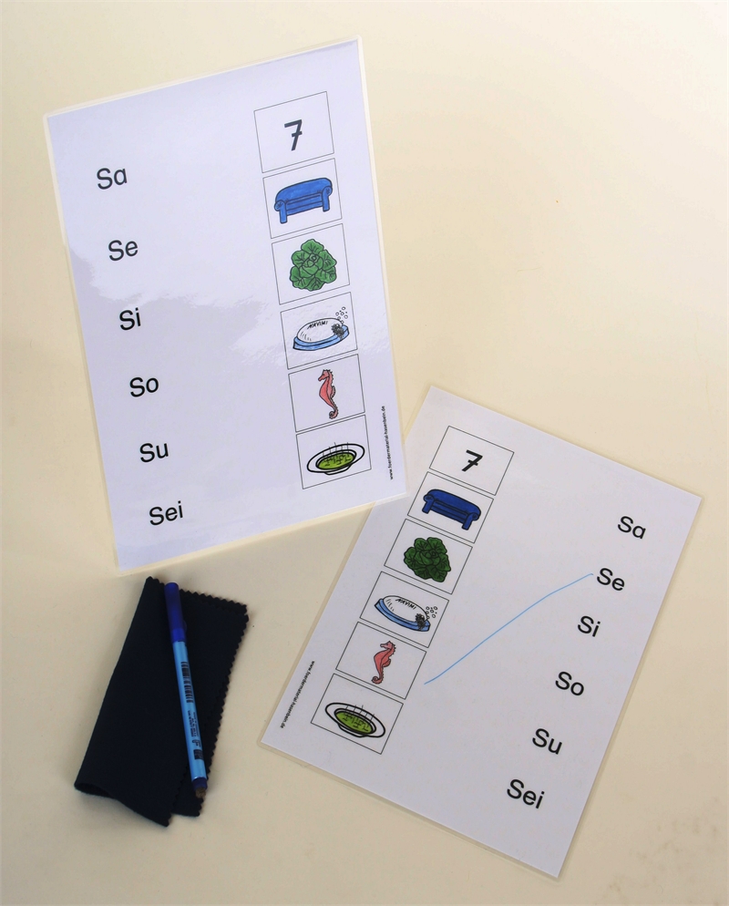 Anfangssilben lesen - S