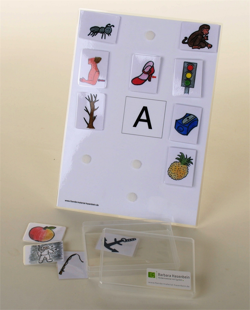 1 Anlautkarte mit 12 Bildern