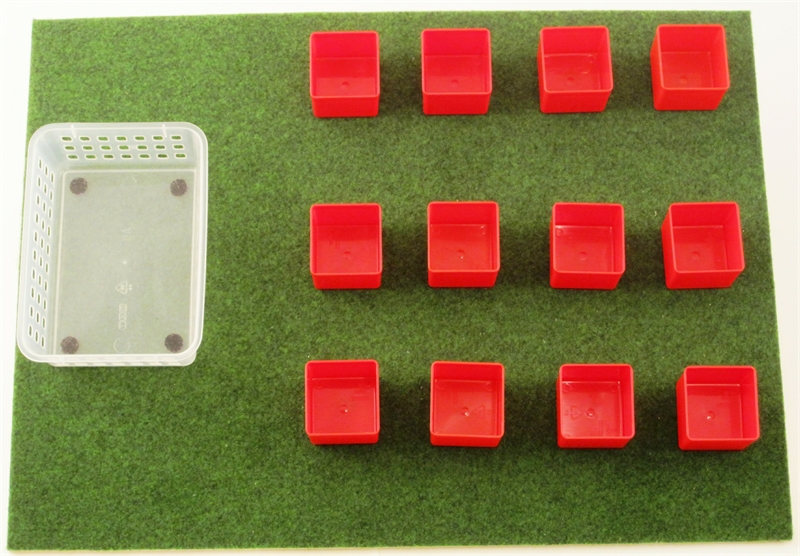 Blanko-Tablett 4 - A2 mit 12 Boxen