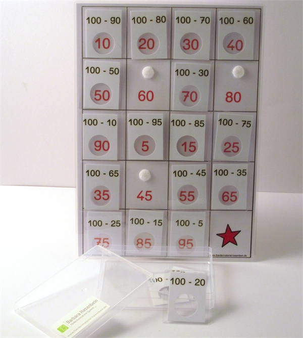 Subtraktionslotto bis 100 (10er - 10er/5er)