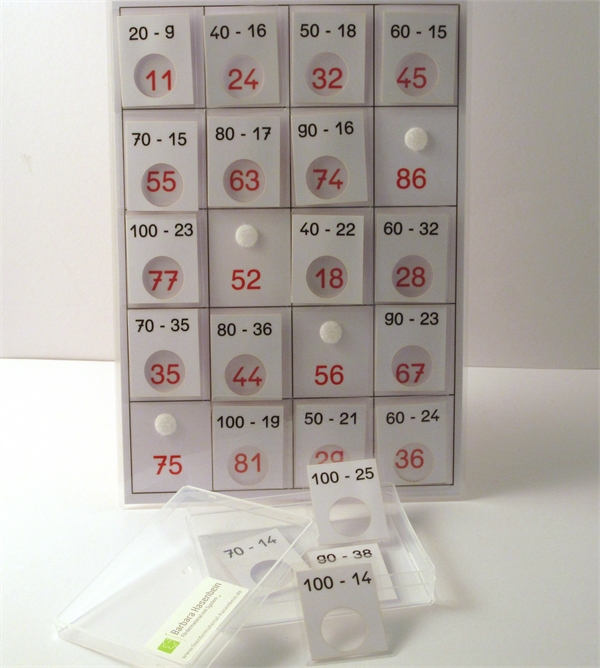 Subtraktionslotto bis 100 (gl. 10er - gem.10er)