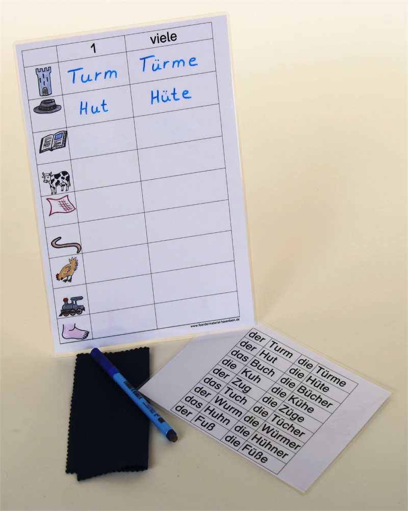 Pluralbildung (u-ü)