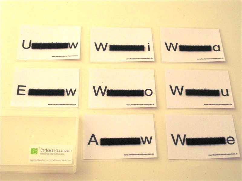 Silbenlesekärtchen W