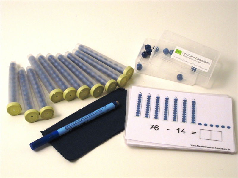 Subtraktion mit Hunderter-Röhrchen