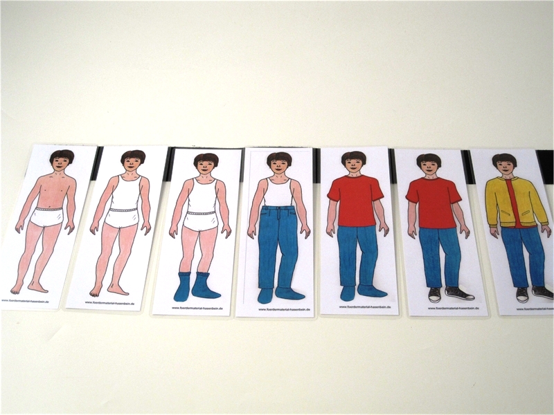 Bilderfolge "An- und Ausziehen"