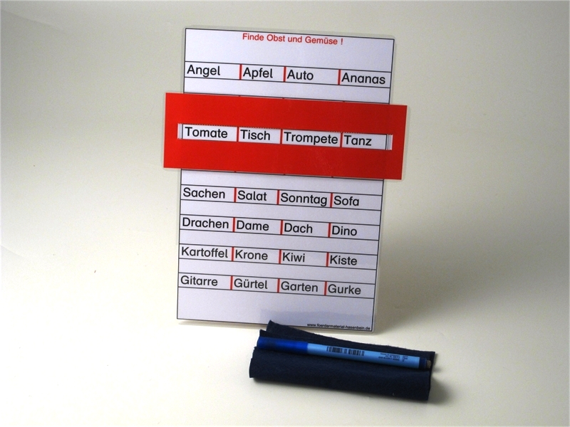 Leseleiste III - Obst u. Gemüse