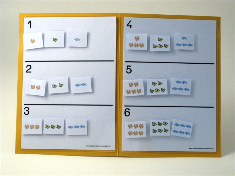 Mappe 3 Tiere zählen